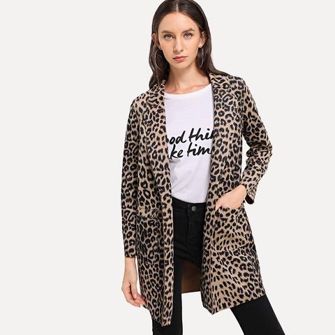 Cappotto Con Stampa Leopardo