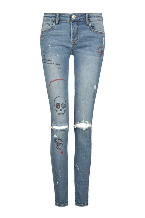 Blu Jeans Con Stampe