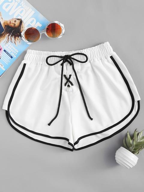 Shorts Stringati Di Pizzo