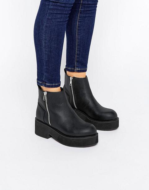 Botas De Suela Gruesa Con Cremallera Achem De Asos