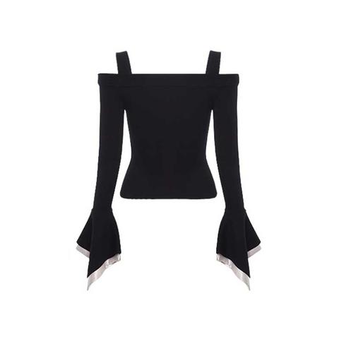 Shnia Bell Sleeves Off-shoulder Top