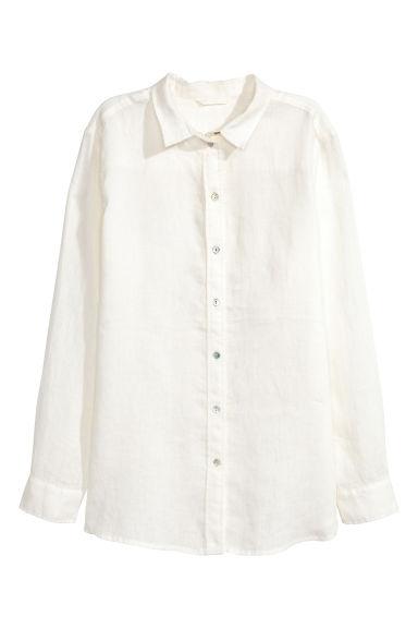 H & M - Linen Shirt - White