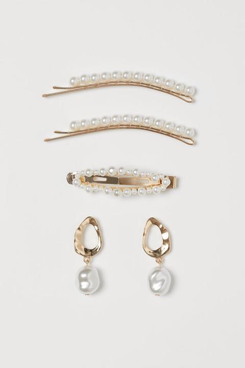 Barrettes Et Boucles - Blanc