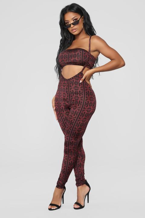 Through My Eyes Pant Set - Burgundy