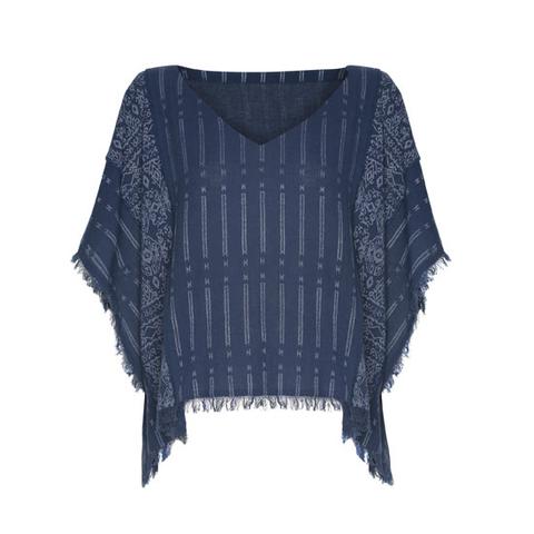 Top Denim Tipo Poncho