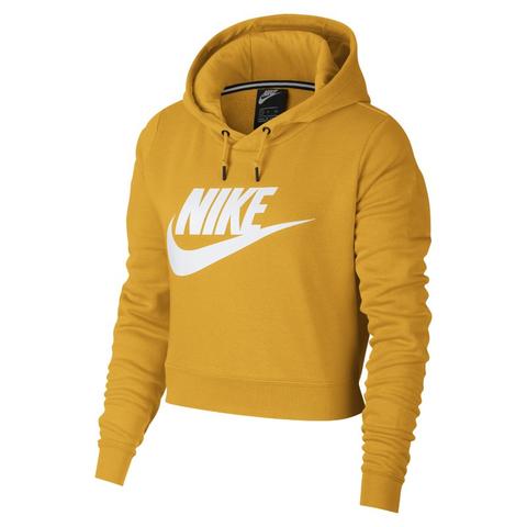 yellow nike crop hoodie