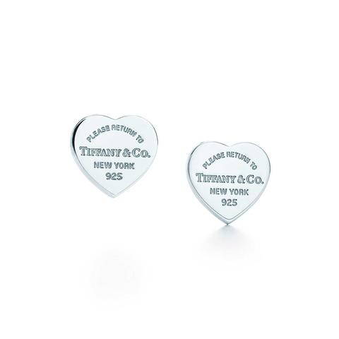 Return To Tiffany™ Pendientes Con Charm En Forma De Corazón De Tamaño Muy Peque