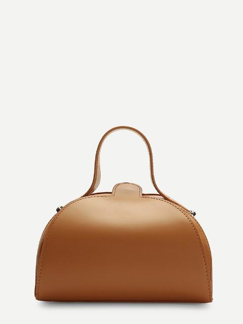 Borsa A Bauletto In Pu Con Fibbia Magnetica