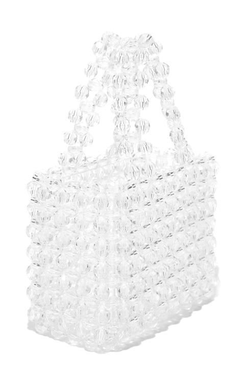 House Of Crystals Hand Bag - White