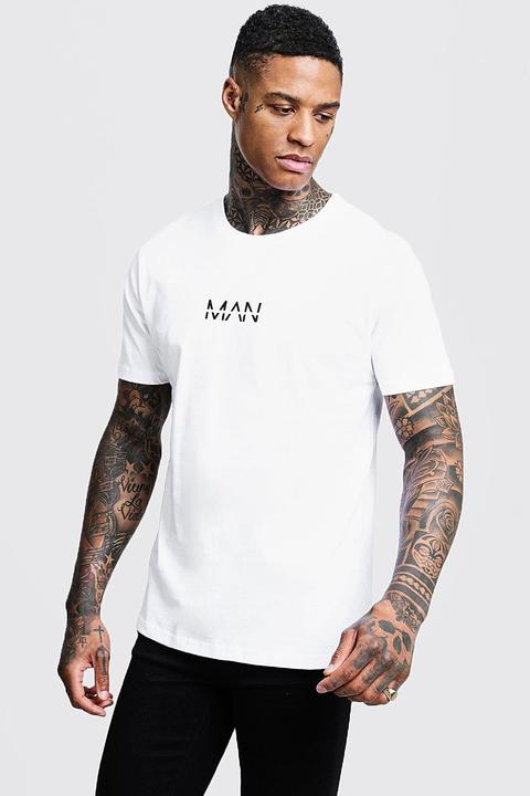 Mens White Original Man T-shirt, White