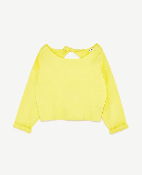 Boatneck Sweatshirt With Back Bows