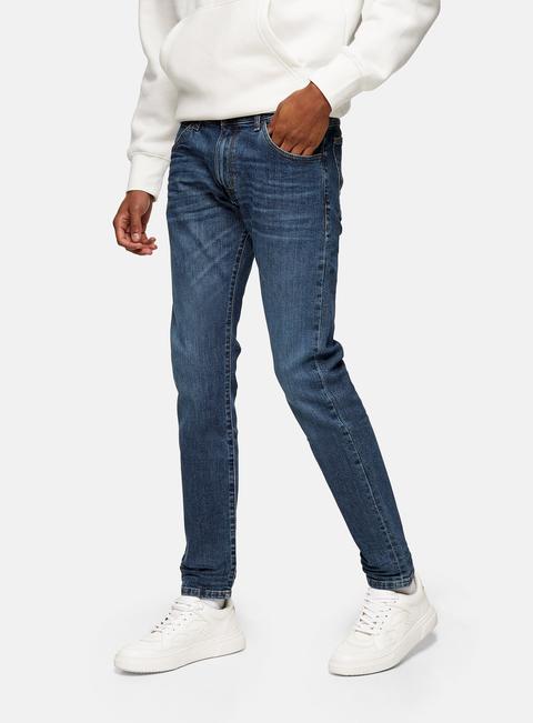 Mens Wrangler Blue Skinny Jeans, Blue