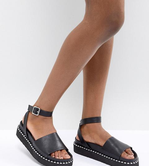 Asos Design Febe Chunky Studded Sandals - Black