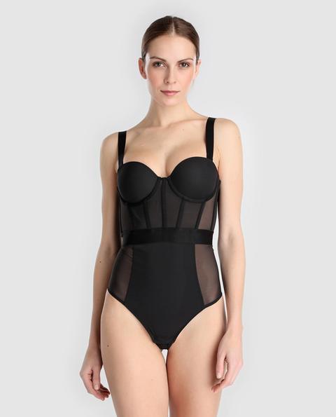 Dkny - Body Sheers Balconette Con Tirantes Y Tejido Transparente