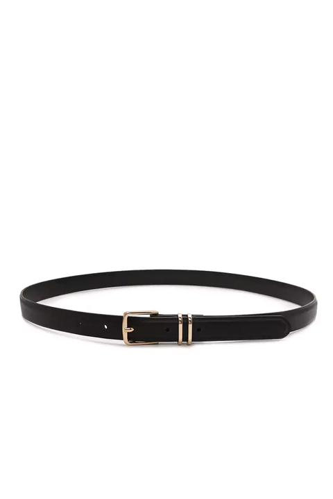 Faux Leather Skinny Belt