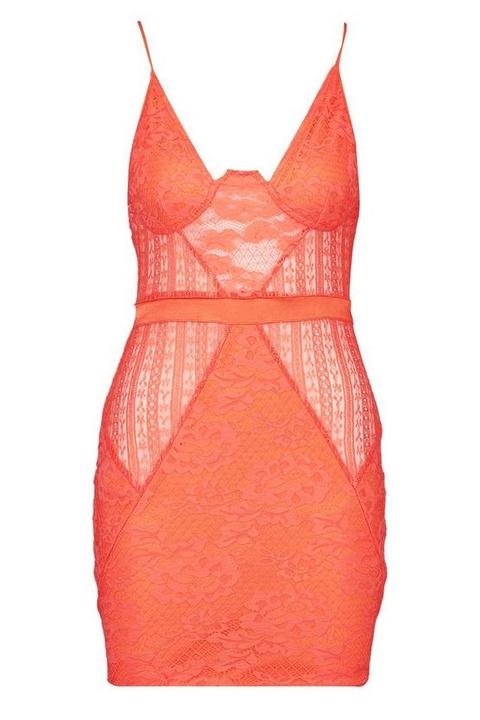 ashley coral orange lace maxi dress