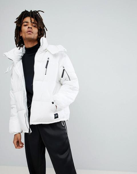 Sixth June Puffer Jacket In White - White