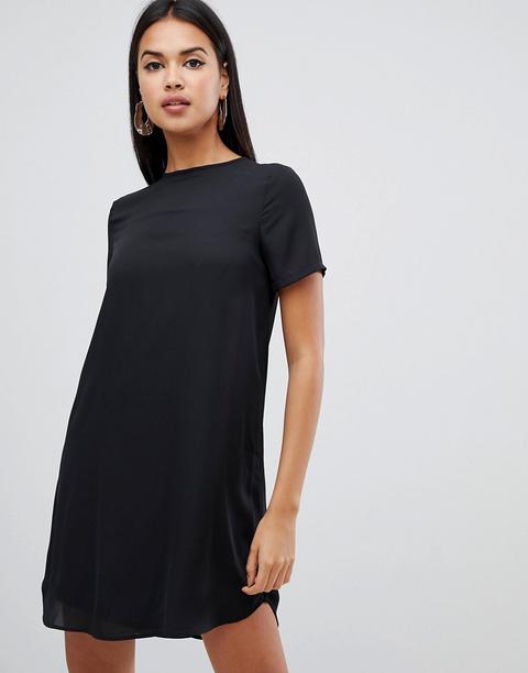 Asos Design - Vestitino A Trapezio Trasparente - Nero