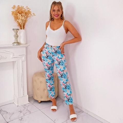 Pantalon Fluide Tailleur Liberty Bleu