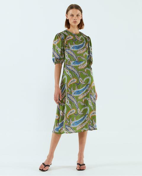 Sfera - Vestido Paisley Manga Volumen