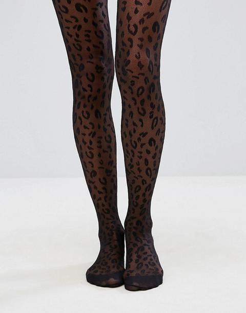 Medias Con Diseño De Leopardo De Asos Design-negro