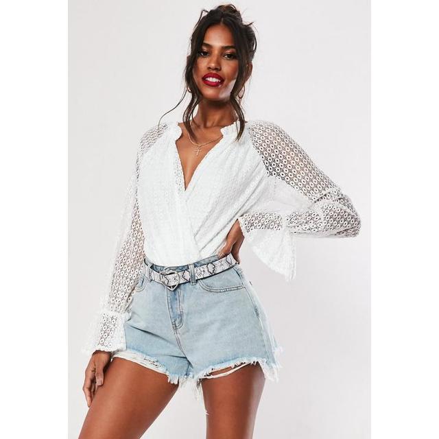 white crochet bodysuit