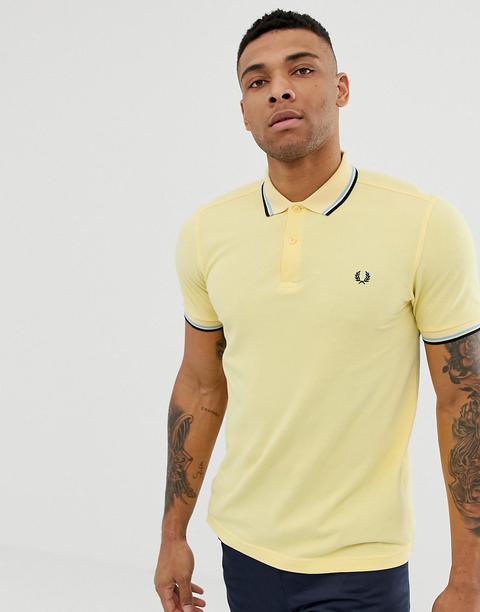 yellow fred perry polo