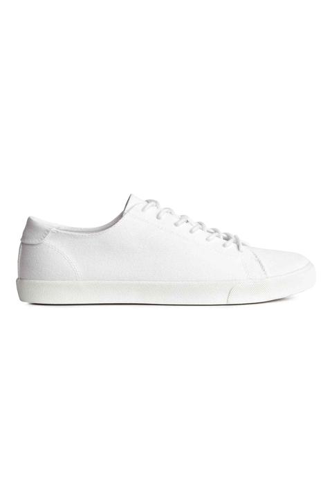 Sneakers In Twill Di Cotone