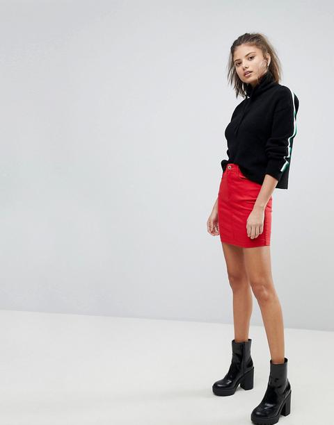 Missguided - Minigonna Di Jeans - Rosso