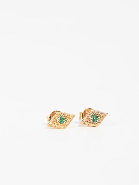 Pendientes Cortos 925 Sterling Silver & Gold Plate