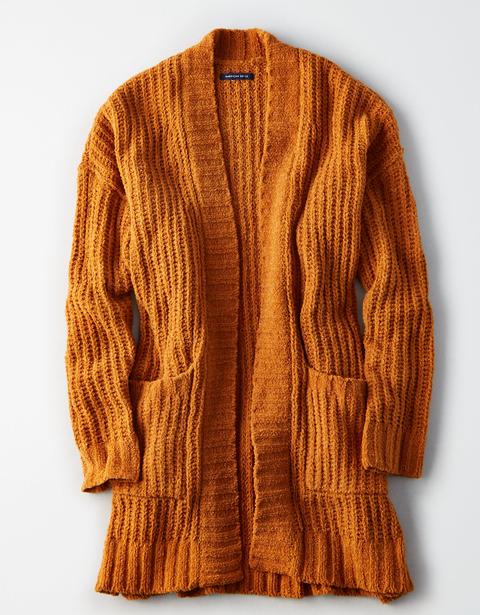 Ae ribbed 2025 boyfriend cardigan