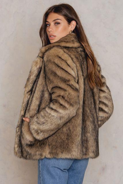 Faux Fur Collar Jacket