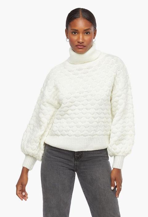 Pull Texturé À Col Roulé