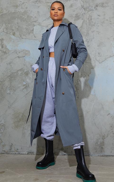 Steel Oversized Trench Coat