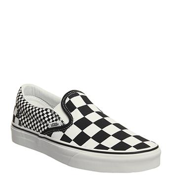 Vans Classic Slip On Black White Mix Check