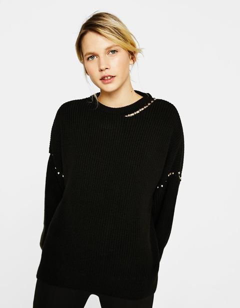 Jersey Con Apliques Metálicos