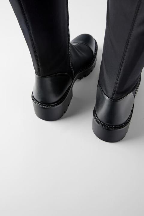 Tall Lug Soled Boots from Zara on 21 
