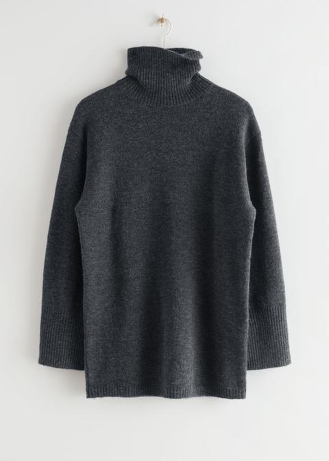 Oversized Turtleneck Knit Jumper