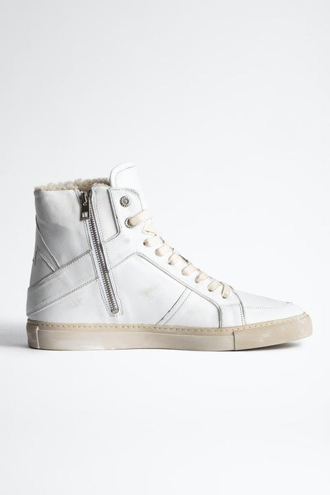 Zv1747 High Flash Used + Shearling Sneakers