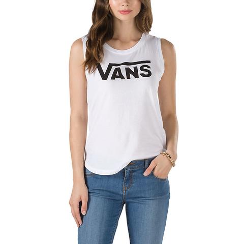 Vans Camiseta Muscle V (blanco) Mujer Blanco