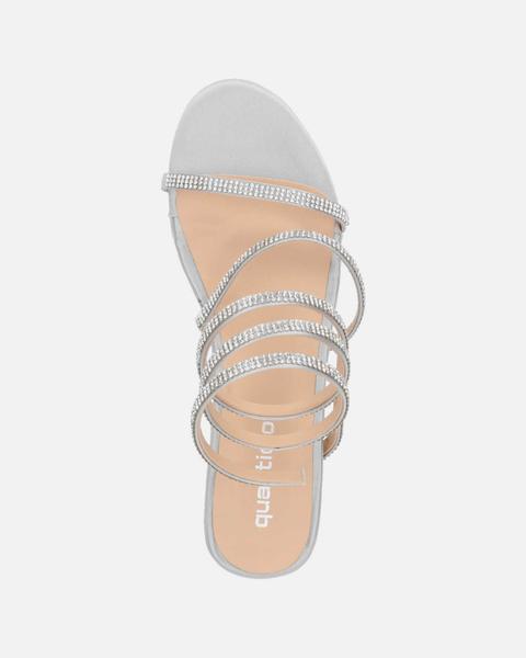 Connie - Spiral Diamonds Sandals In Silver