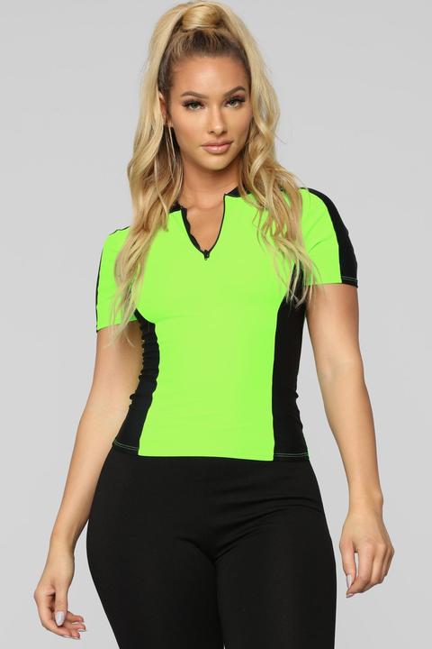 We Go Way Back Top - Neon Green