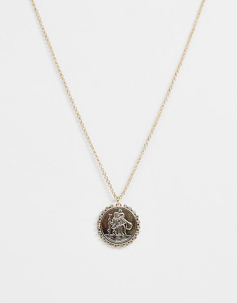 Missguided - Collana Con Moneta - Oro