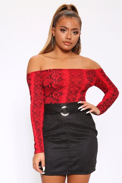 red snake bodysuit