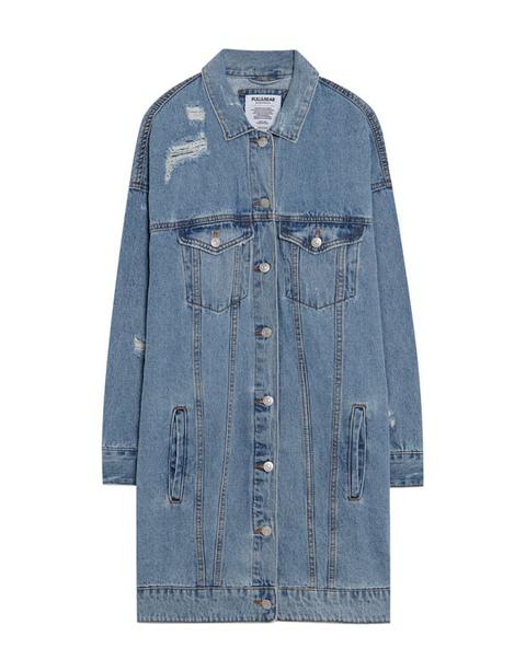 Giubbotto Denim Lungo Strappi