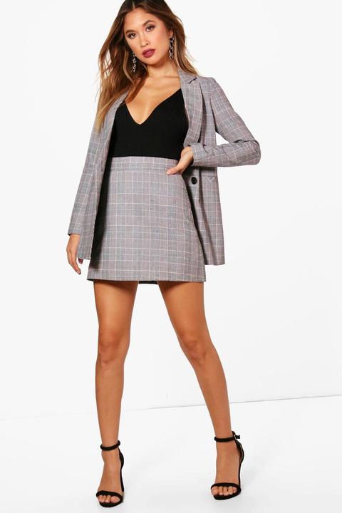 Kelly Premium Check A-line Skirt