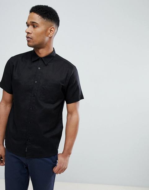 Camisa De Manga Corta En Negro De Bellfield
