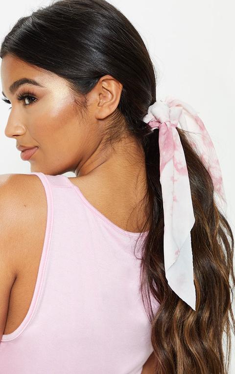 Pink Tie Dye Scrunchie And Hair Tie