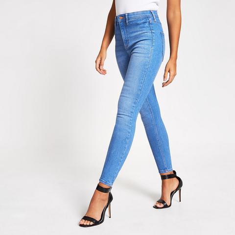 Blue High Waisted Skinny Jeans