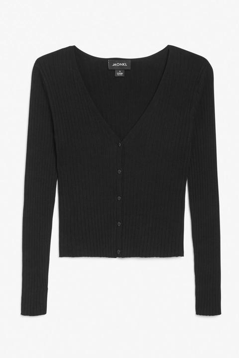 Fitted Cardigan - Black